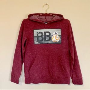 Star Wars BB8 Hoodie Maroon Size XL Boys
